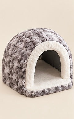 Hooded Pet Cave Bed