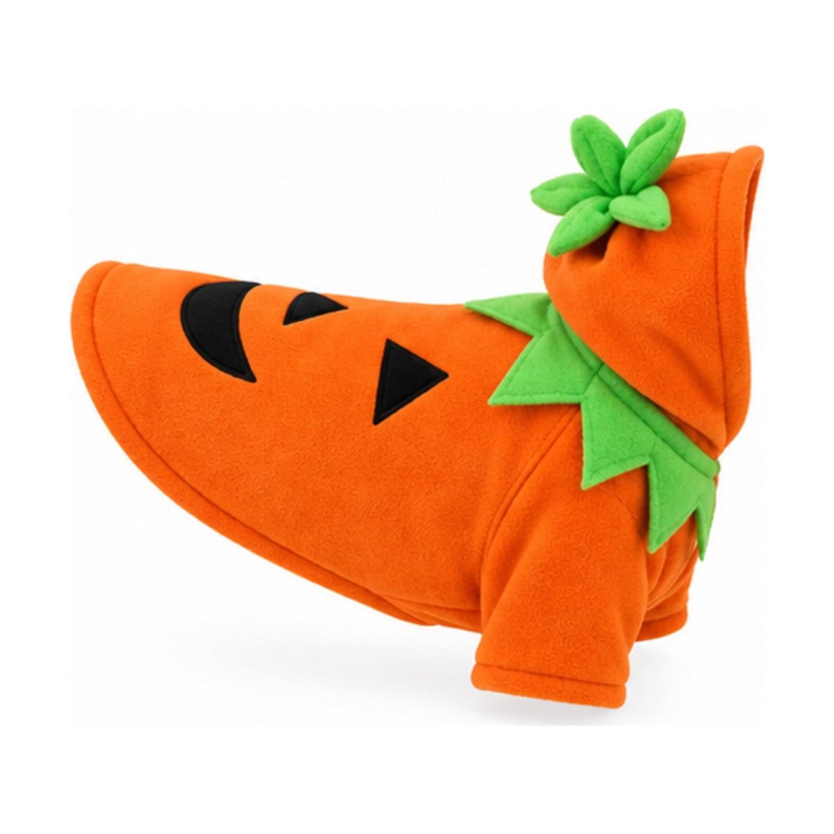 Pumpkin Pet Costume, round pumpkin outfit with a green stalk for dogs and cats (photo 2 of 8)
