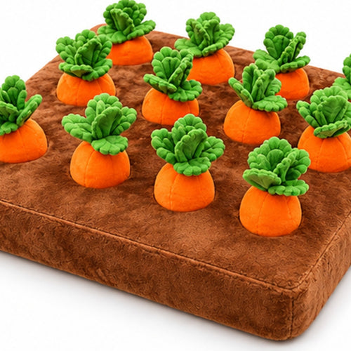 Carrot Patch Forage Toy, plush carrot patch treat-hiding toy for dogs (photo 2 of 9)