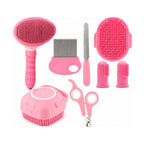 Cat Grooming Kit with slicker brush, flea comb, bath brush and nail clippers (photo 2 of 9)