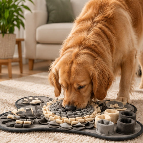 Bone Snuffle Mat, bone-shaped fabric snuffle mat for hiding dog treats (photo 1 of 6)