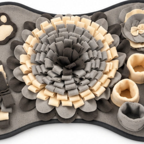 Bone Snuffle Mat, bone-shaped fabric snuffle mat for hiding dog treats (photo 2 of 6)