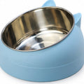 Tilted Steel Cat Bowl, stainless steel bowl on a raised 15° tilted stand (photo 8 of 10)