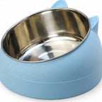 Tilted Steel Cat Bowl, stainless steel bowl on a raised 15° tilted stand (photo 8 of 10)
