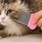 Cat Grooming Kit with slicker brush, flea comb, bath brush and nail clippers (photo 9 of 9)